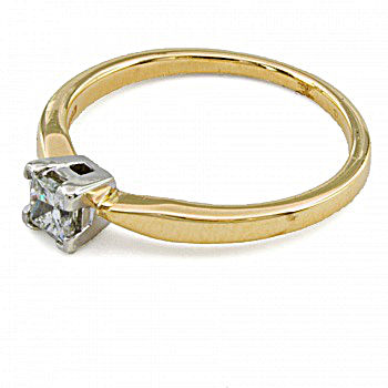 9ct gold Diamond 0.25ct solitaire Ring size L